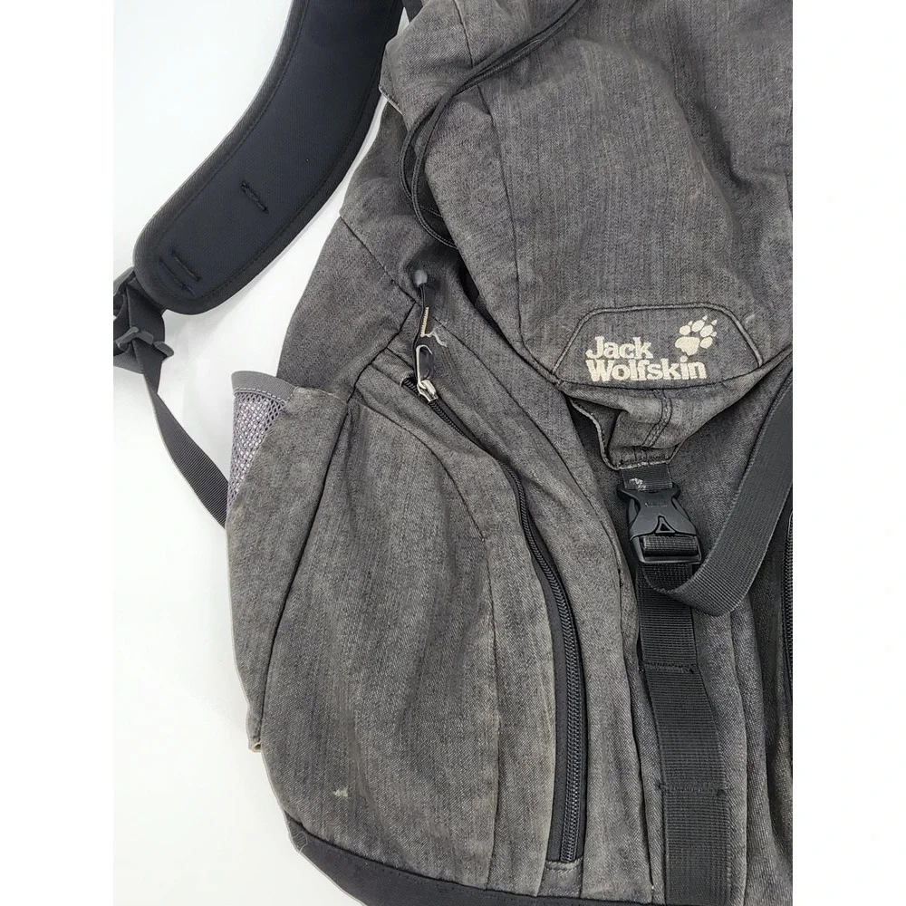 Jack Wolfskin Pecos Backpack Snuggle Up Black Grey Daypack Hiking Bag